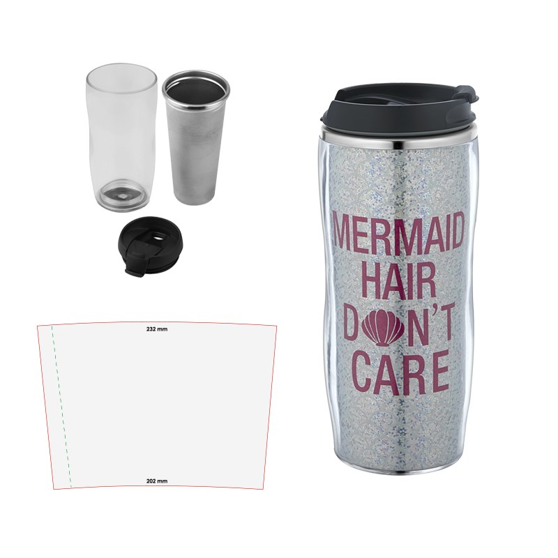 KP02125-0846 Şeffaf Çelik Kupa / 400 Ml