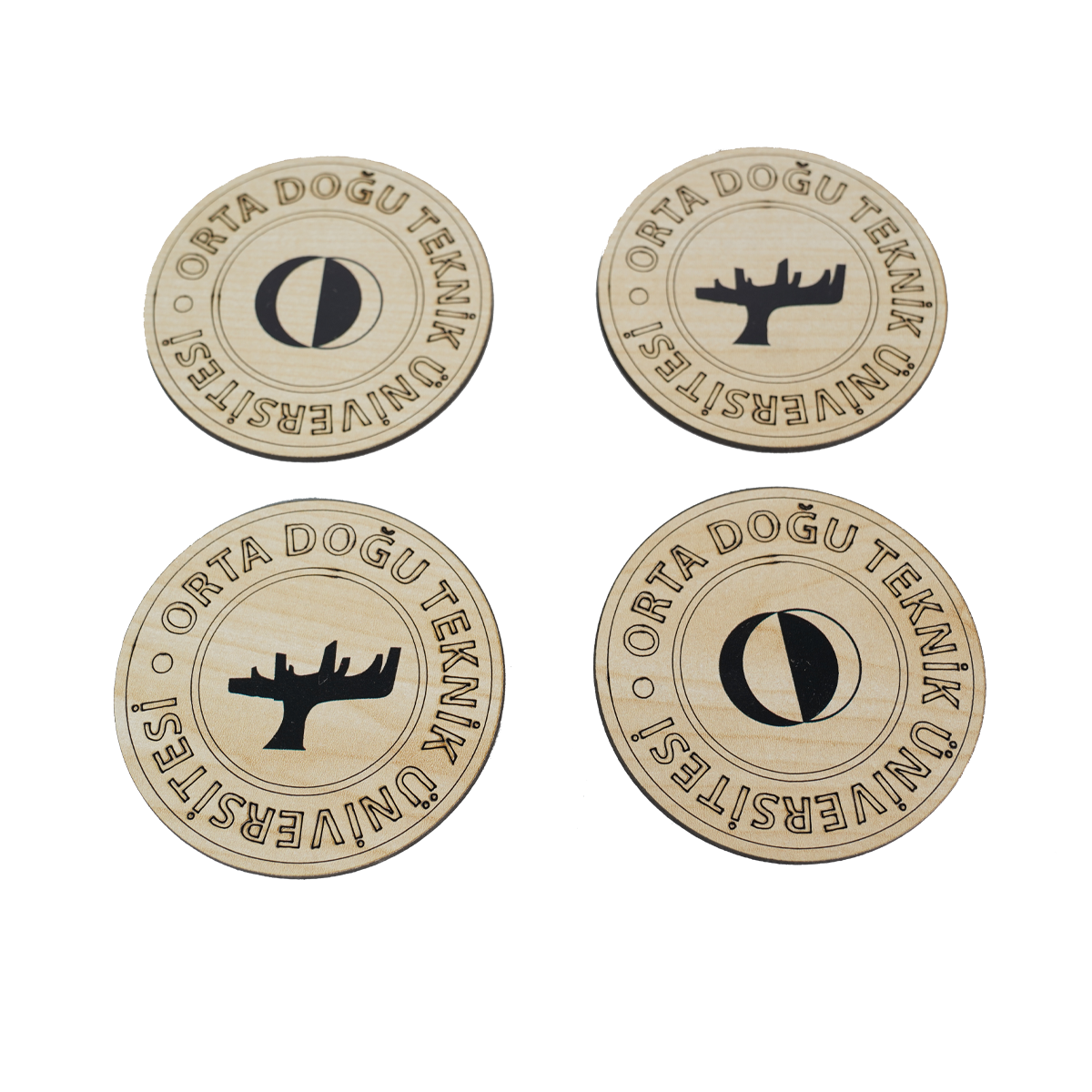 Ahşap Bardak Altlığı Set